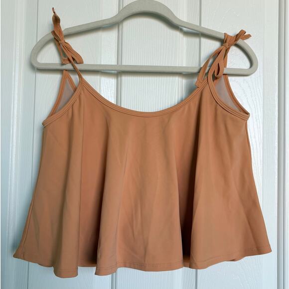Kortni Jeane Other - Kortni Jeane Swing Top Brown Orange Nutmeg Bikini Swim Top Large L NWOT